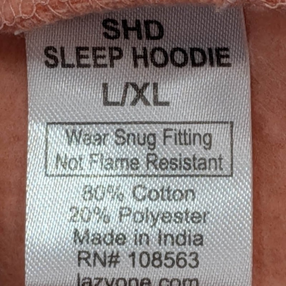 NEW Lazy One Sleep Hoodie Womens L XL Pink Cabin Chic Campcore Loungewear Kitsch - Picture 11 of 12
